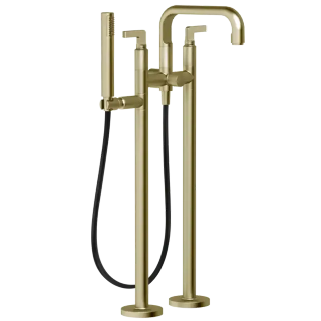 Смеситель для ванны Gessi INCISO 58029#727 цвет-браш.латунь PVD