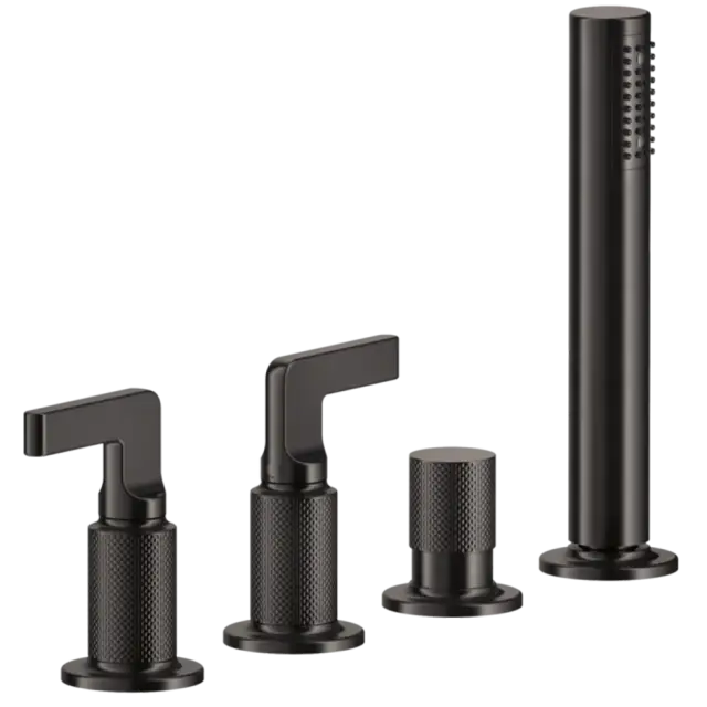 Смеситель для ванны Gessi INCISO 58043#707 Black Metal Brushed PVD