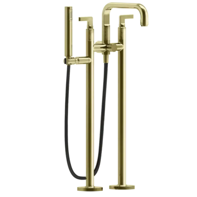 Смеситель для ванны Gessi INCISO 58029#710 цвет-латунь PVD