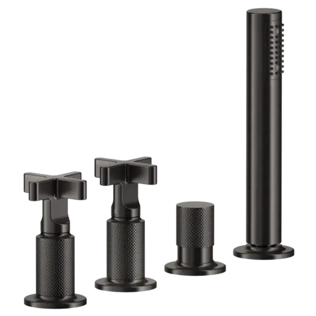 Смеситель для ванны Gessi INCISO 58143#707 Black Metal Brushed PVD