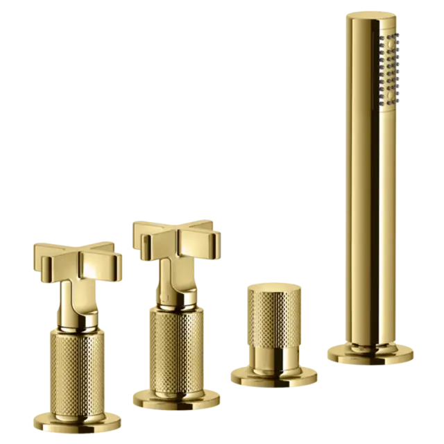 Смеситель для ванны Gessi INCISO 58143#246 золото PVD