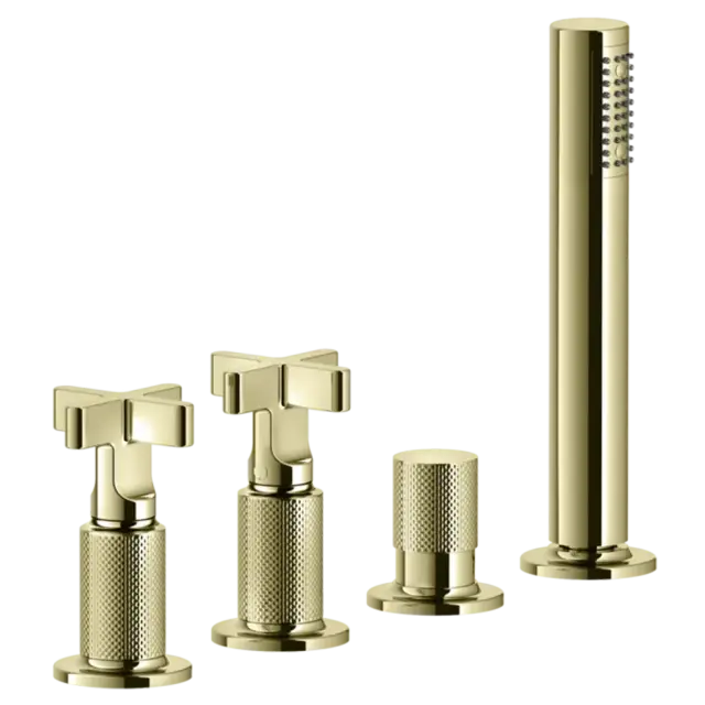 Смеситель для ванны Gessi INCISO 58143#710 цвет-латунь PVD