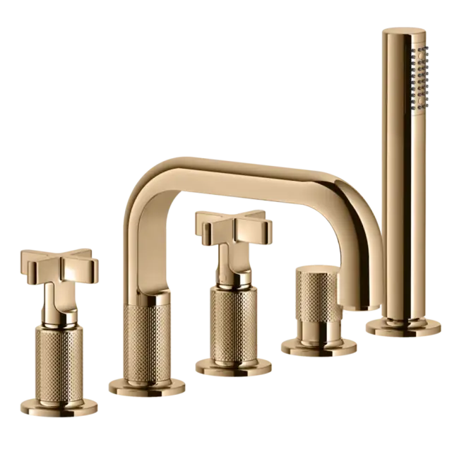 Смеситель для ванны Gessi INCISO 58140#735 Warm Bronze PVD
