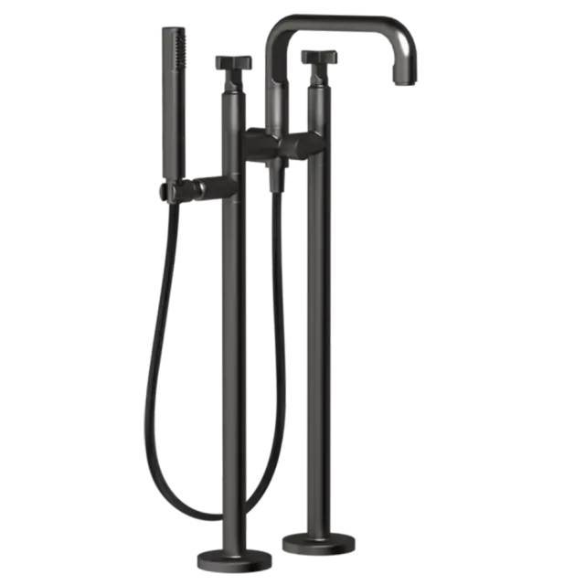 Смеситель для ванны Gessi INCISO 58129#707 Black Metal Brushed PVD