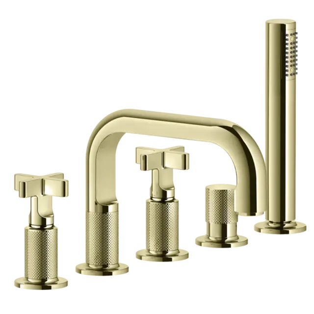 Смеситель для ванны Gessi INCISO 58140#710 цвет-латунь PVD
