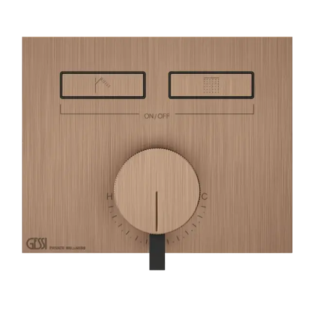 Смеситель для душа Gessi HI-FI 63079#708 браш.Медный PVD