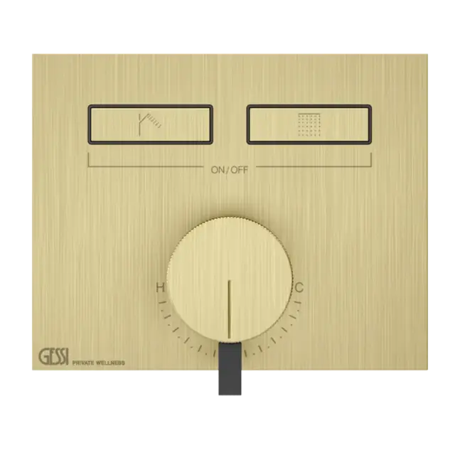 Смеситель для душа Gessi HI-FI 63079#727 браш.латунь PVD