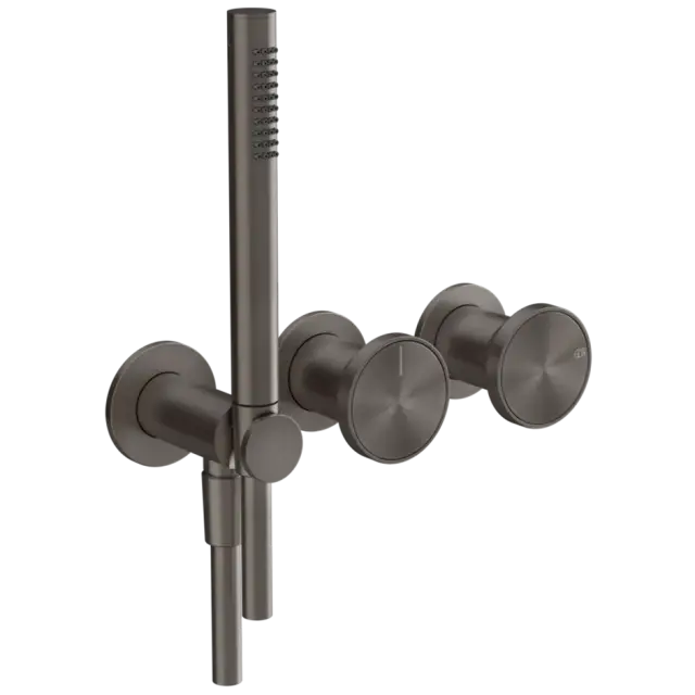 Смеситель для душа Gessi ORIGINI 66036#707 Black Metal Brushed PVD