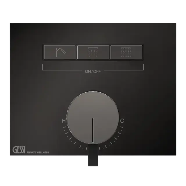 Смеситель для душа Gessi HI-FI MIXER 63081#706 Black Metal PVD