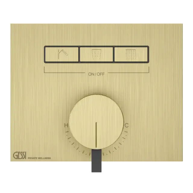 Смеситель для душа Gessi HI-FI MIXER 63081#727 цвет-браш.латунь PVD