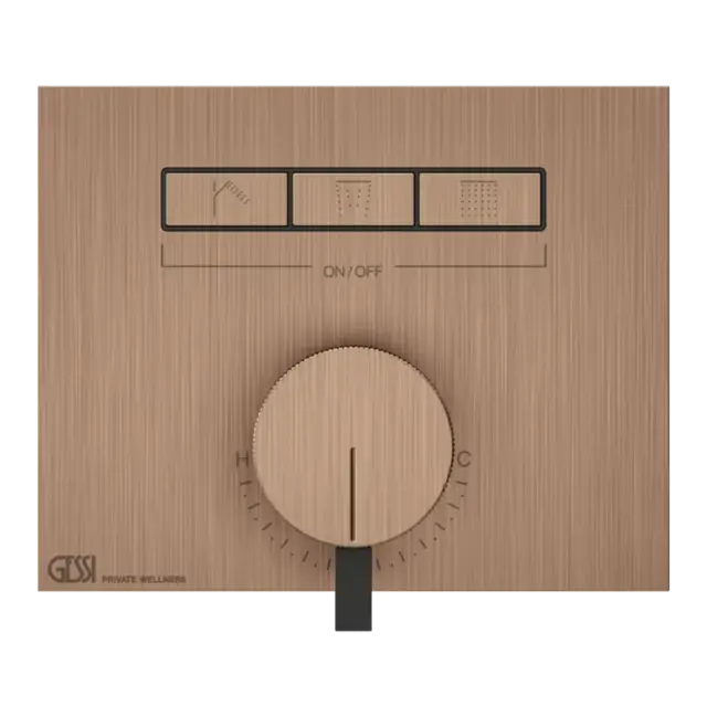 Смеситель для душа Gessi HI-FI MIXER 63081#708 браш.Медный PVD