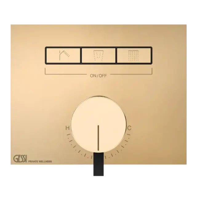 Смеситель для душа Gessi HI-FI MIXER 63081#735 Warm Bronze PVD