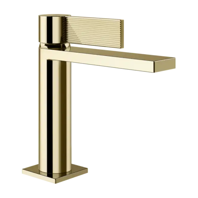 Смеситель для раковины Gessi INVERSO RIGATO 73551#710 цвет-латунь PVD