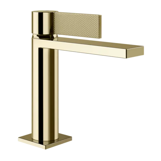 Смеситель для раковины Gessi INVERSO DIAMANTATO 73651#710 цвет-латунь PVD