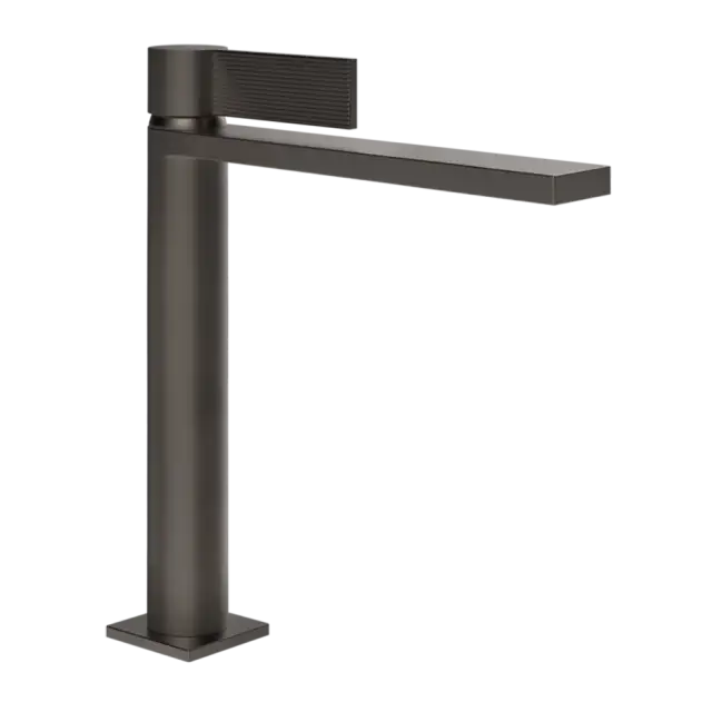 Смеситель для раковины Gessi INVERSO RIGATO 73506#707 цвет-Black Metal Brushed PVD