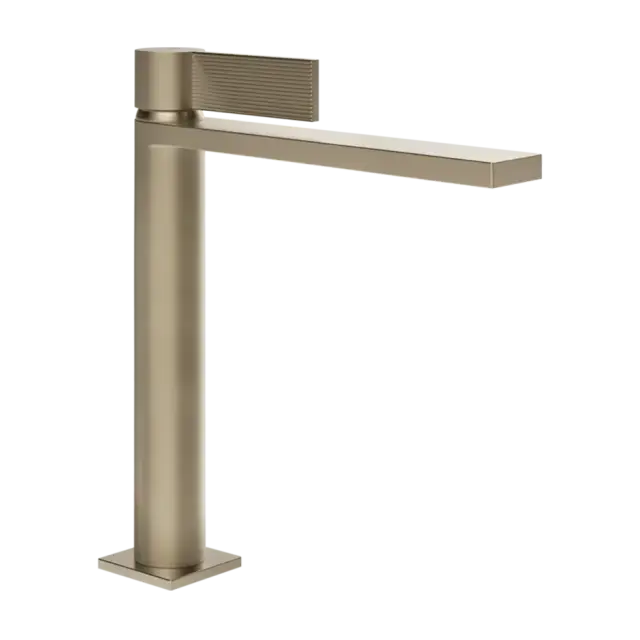 Смеситель для раковины Gessi INVERSO RIGATO 73555#149 цвет-FINOX BRUSHED NICKEL