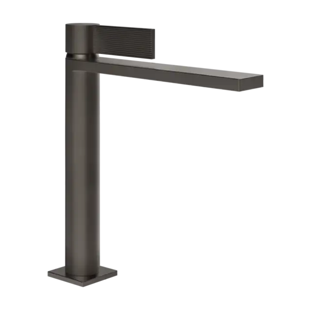 Смеситель для раковины Gessi INVERSO RIGATO 73555#707 цвет-Black Metal Brushed PVD