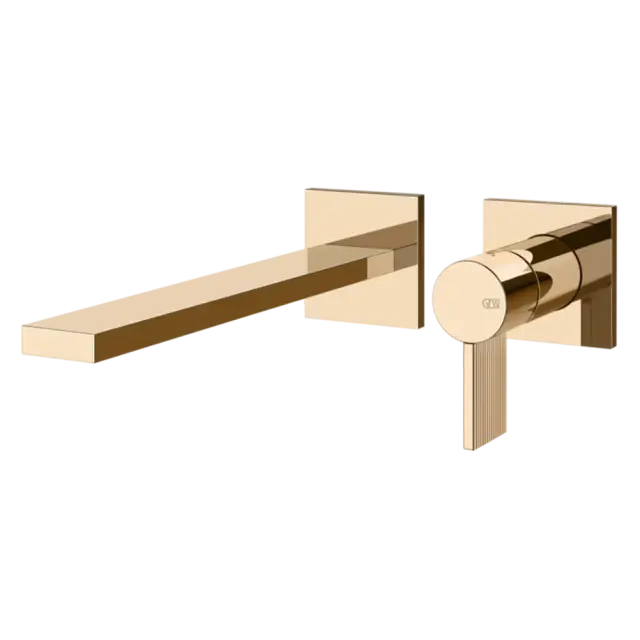 Смеситель для раковины Gessi INVERSO RIGATO 73588#735 цвет-Warm Bronze PVD