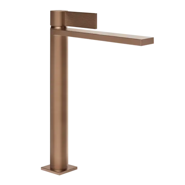 Смеситель для раковины Gessi INVERSO RIGATO 73504#708 цвет-браш.Медный PVD