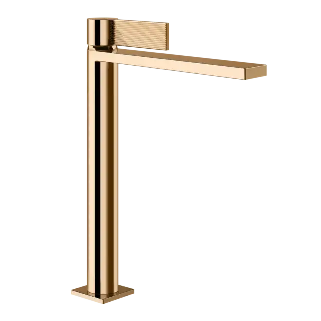 Смеситель для раковины Gessi INVERSO RIGATO 73504#735 цвет-Warm Bronze PVD