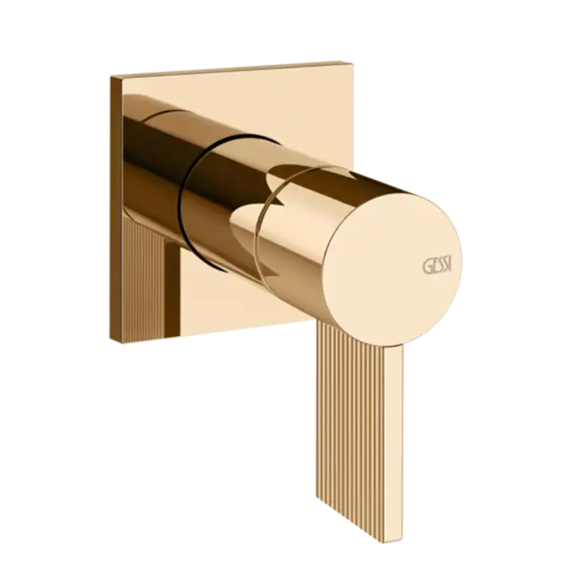 Смеситель для раковины Gessi INVERSO RIGATO 73509#735 цвет-Warm Bronze PVD