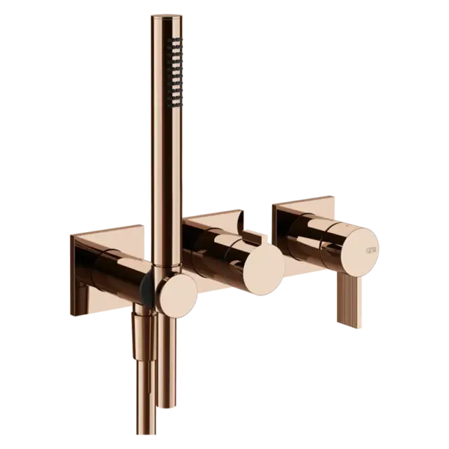 Смеситель для душа Gessi INVERSO RIGATO 73536#030 цвет-Медный PVD