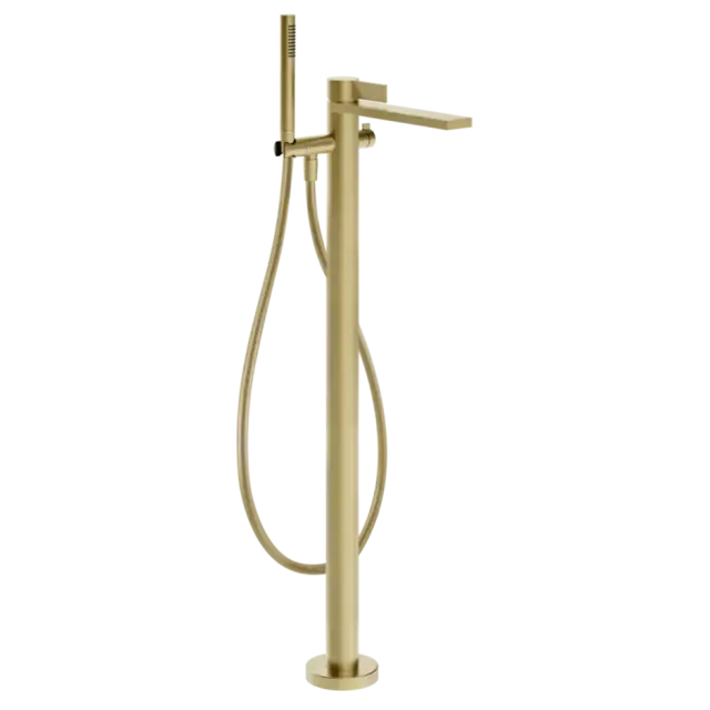 Смеситель для ванны Gessi INVERSO RIGATO 73528#727 цвет-браш.латунь PVD