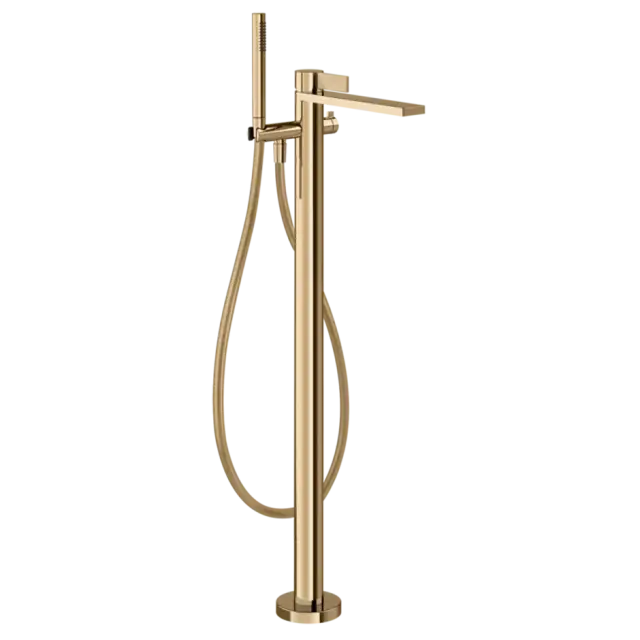 Смеситель для ванны Gessi INVERSO RIGATO 73528#735 цвет-Warm Bronze PVD