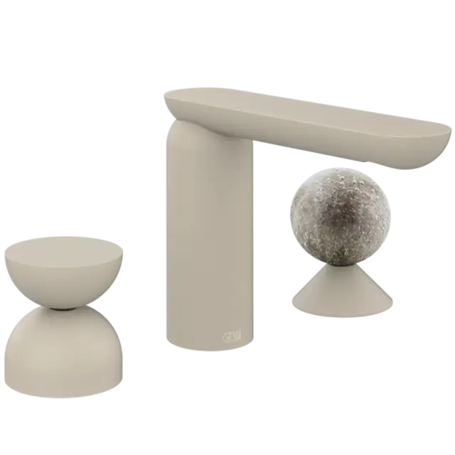 Смеситель для раковины Gessi Perle 74968#273 цвет-MATTE GREIGE/муранское стекло Pulegoso