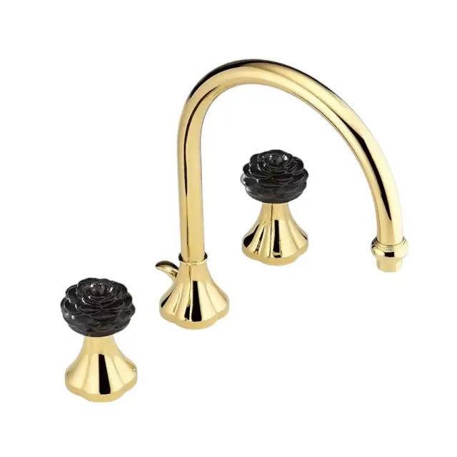 Смеситель для раковины THG Camélia Black crystal U5K