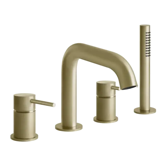Смеситель для ванны Gessi GESSI 316 54037#727 цвет-браш.латунь PVD