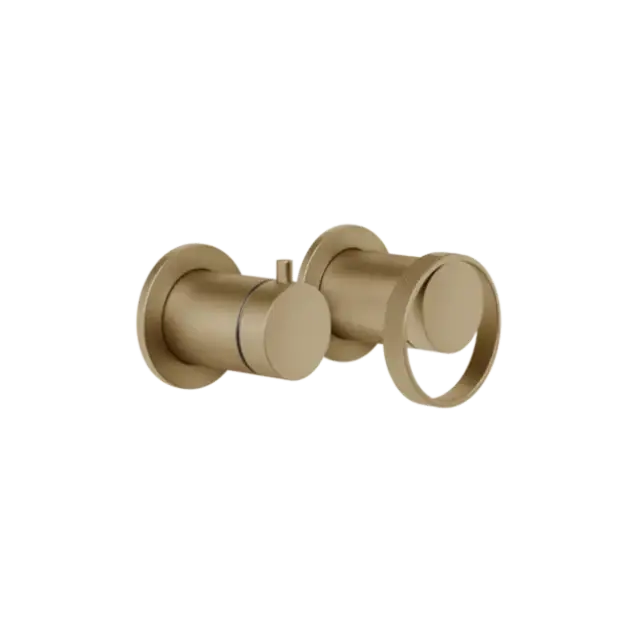 Смеситель для ванны Gessi ANELLO 63380#727 цвет-браш.латунь PVD