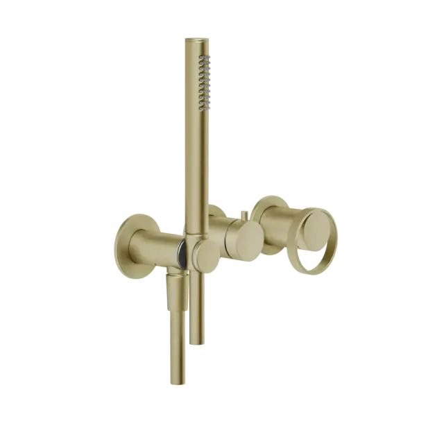 Смеситель для душа Gessi ANELLO 63345#727 цвет-браш.латунь PVD