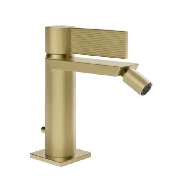 Смеситель для биде Gessi INVERSO RIGATO 73507#727 цвет-браш.латунь PVD