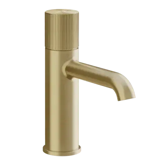 Смеситель для раковины Gessi HABITO RIGATO 70502#727 цвет-браш.латунь PVD