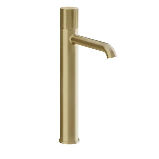 Смеситель для раковины Gessi HABITO RIGATO 70504#727 цвет-браш.латунь PVD