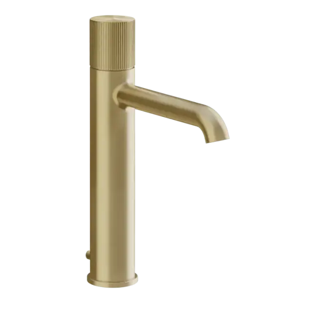 Смеситель для раковины Gessi HABITO RIGATO 70505#727 цвет-браш.латунь PVD
