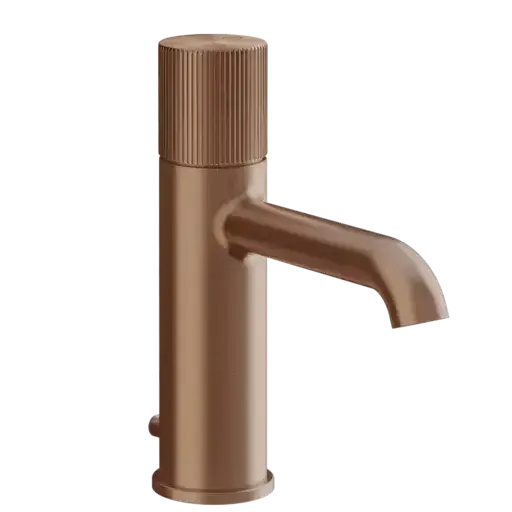 Смеситель для раковины Gessi HABITO RIGATO 70501#708 цвет-браш.медь PVD