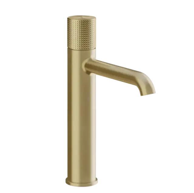 Смеситель для раковины Gessi HABITO CESELLO 70405#727 цвет-браш.латунь PVD
