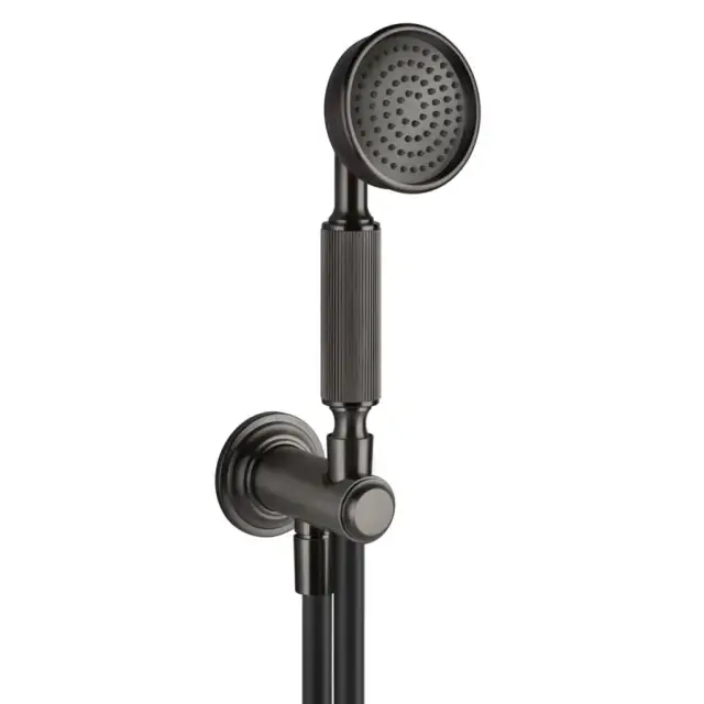 Душевой гарнитур Gessi VENTI20 65123#707 black metal brushed PVD