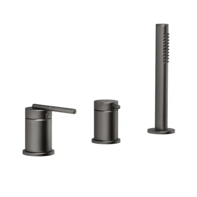Смеситель для ванны Gessi INGRANAGGIO 63547#707 black metal brushed PVD