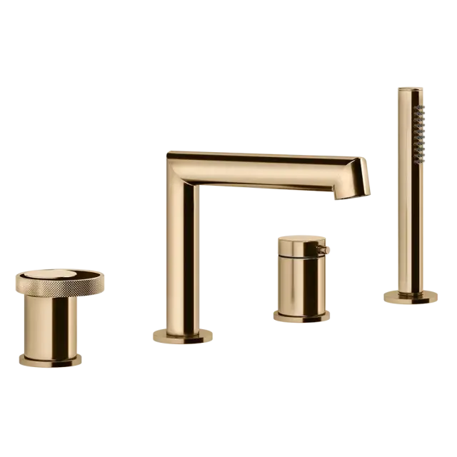 Смеситель для ванны Gessi ANELLO 63337#735 warm bronze PVD