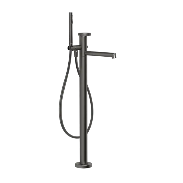 Смеситель для ванны Gessi ANELLO 63328#707 black metal brushed PVD