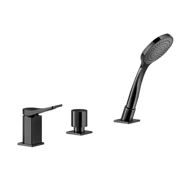 Смеситель для ванны Gessi RILIEVO 59043#707 black metal brushed PVD