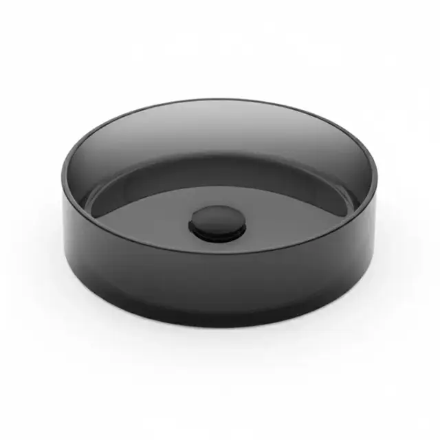 Раковина Antonio Lupi Breeze BRTR42C.FUME CRISTALMOOD FUME, дон.клапан черный матовый