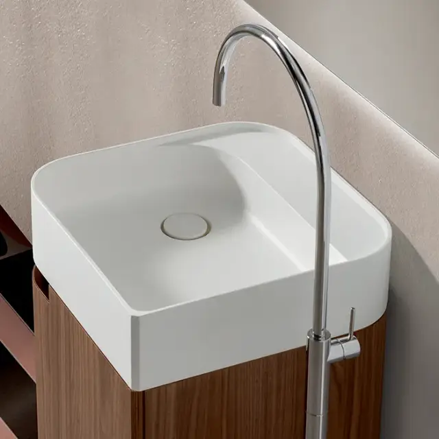 Раковина Oasis LEAF 0LVBSPC00000008 композит Lightfeel белый