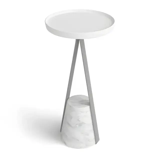 Столик для ванной комнаты Antonio Lupi Halo HALO1B Flumood//brass/bianco opaco/Carrara satinato marble