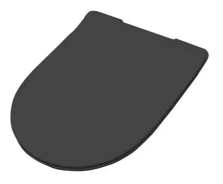 Крышка тонкая с сиденьем для унитаза, механизм soft-close черный матовый