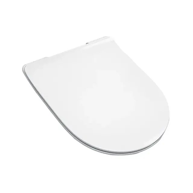 Крышка тонкая с сиденьем для унитаза, механизм soft-close белый