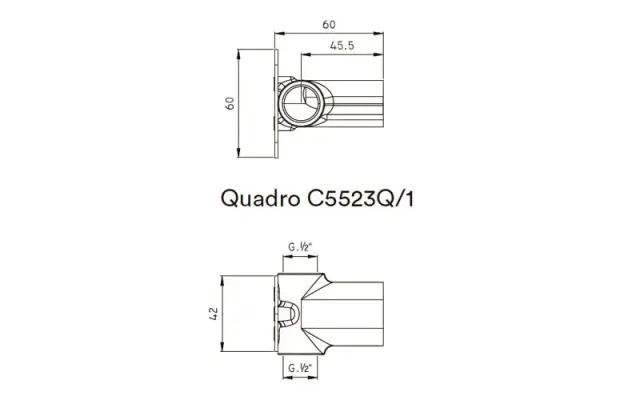 Nicolazzi C5523Q/1 Встраиваемая часть для настенного смесителя (Quadro)